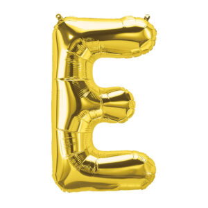 Foil Balloon – Golden ‘E’ 16 inch