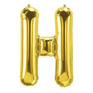 Foil Balloon – Golden ‘H’ 16 inch