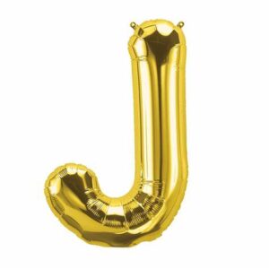 Foil Balloon – Golden ‘J’ 16 inch