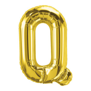 Foil Balloon – Golden ‘Q’ 16 inch