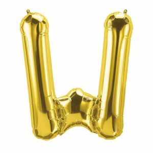 Foil Balloon – Golden ‘W’ 16 inch