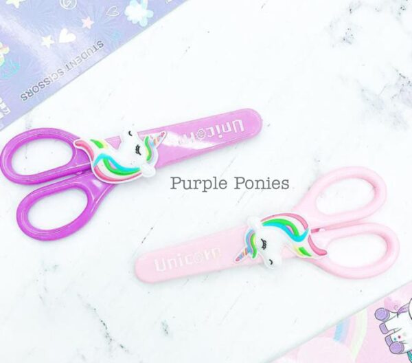 Unicorn Scissor With Protective Case - Purple