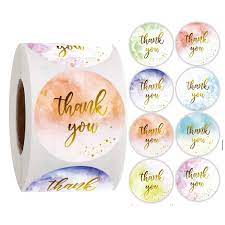 Thank You Sticker Roll – Shaded